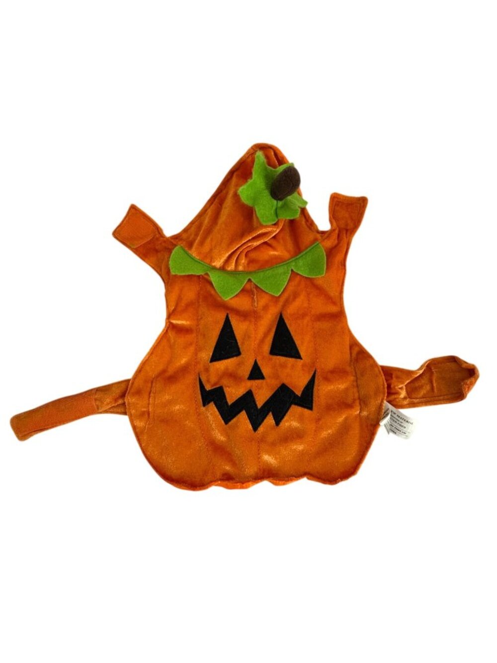 Halloween Pumpkin Pet Costume XS Polyester Fabric Orange & Green Jackolantern